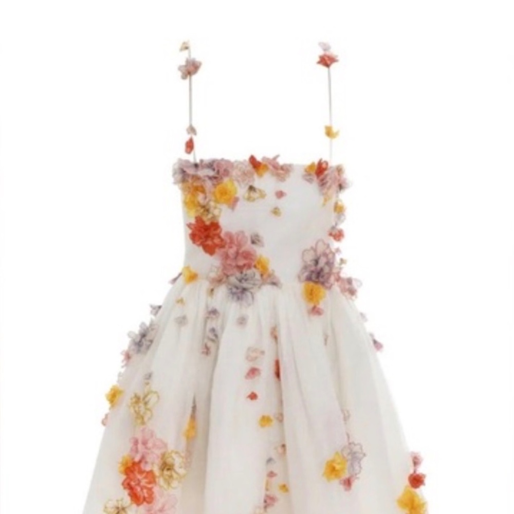 Zimmermann Postcard Floral Appliqué Dress